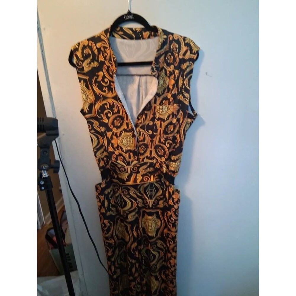 Graceful Sleeveless nautical mom core  whimsical jumpsiut w attached belt